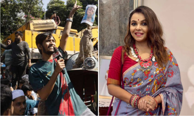 ৩২ নম্বরে বুলডোজার নিয়ে যাওয়া দলকে ‘রাজাকার’ আখ্যা শাওনের