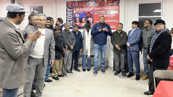 নিউজারসির আটলান্টিক সিটিতে নির্বাচনী বিজয় সমাবেশ অনুষ্ঠিত