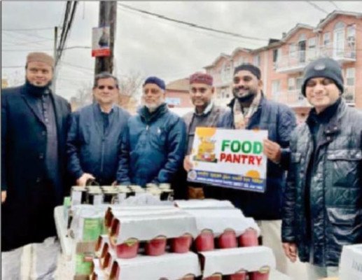 নিউইয়র্কে জ্যামাইকা বাংলাদেশ ফ্রেন্ডস সোসাইটির খাদ্য বিতরণ
