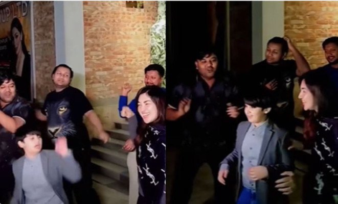 শাকিব খানের সিনেমার গানে নাচল ছেলে জয়