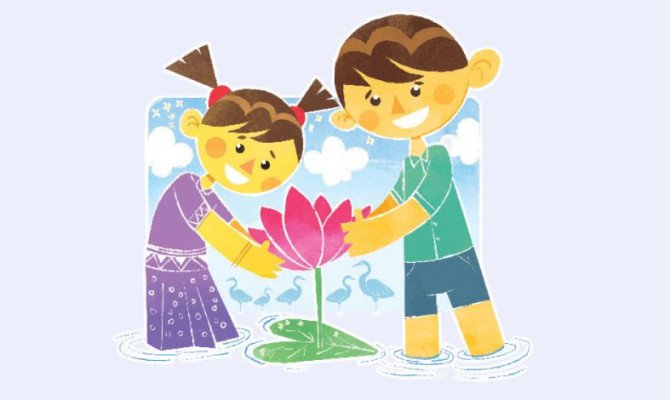 শিউলি, শাপলা আর বক