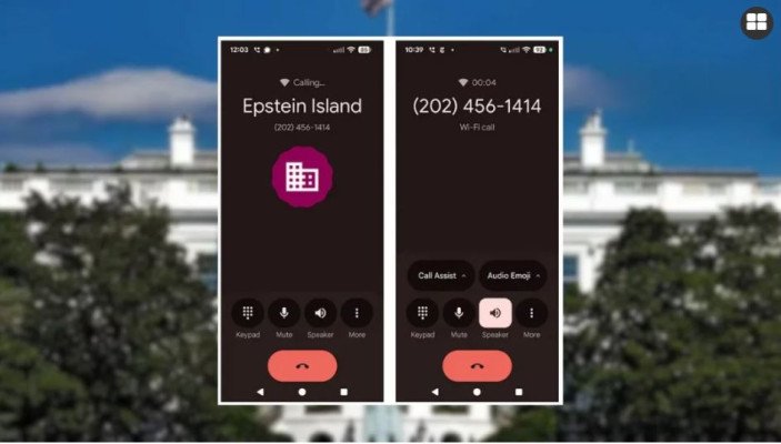 হোয়াইট হাউসে ফোন দিতেই স্ক্রিনে ভেসে উঠলো ‘এপস্টেইন আইল্যান্ড’