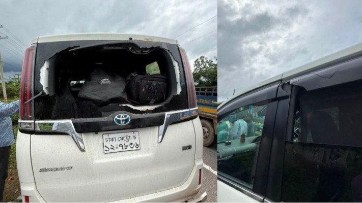 সিলেটে পরপর দুবার এনসিপির শীর্ষ নেতাদের গাড়িবহরে হামলা