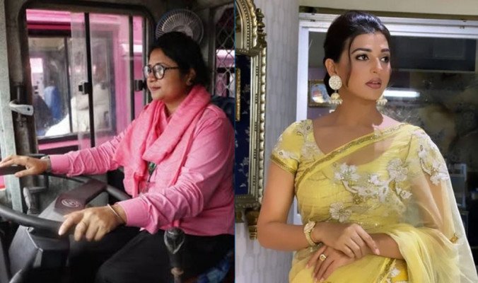 পিংক বাস নিয়ে বর্ষার পোস্ট, ‘মেয়েরা বাস কেন চালাতে পারবে না?’